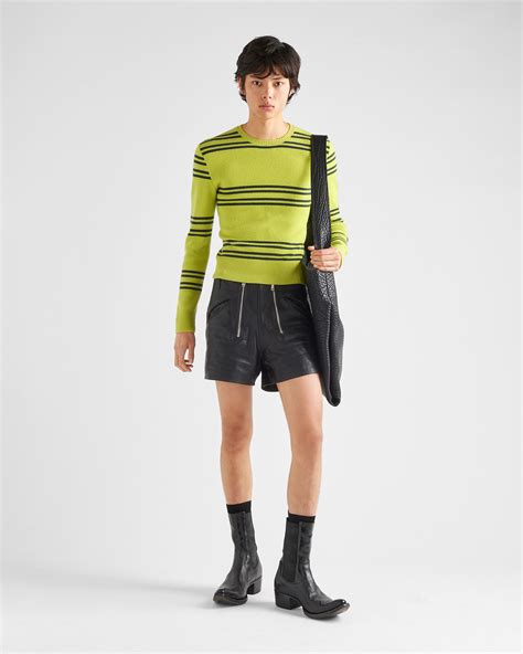 lime green prada|Lime Green/forest Green Lambswool Crew.